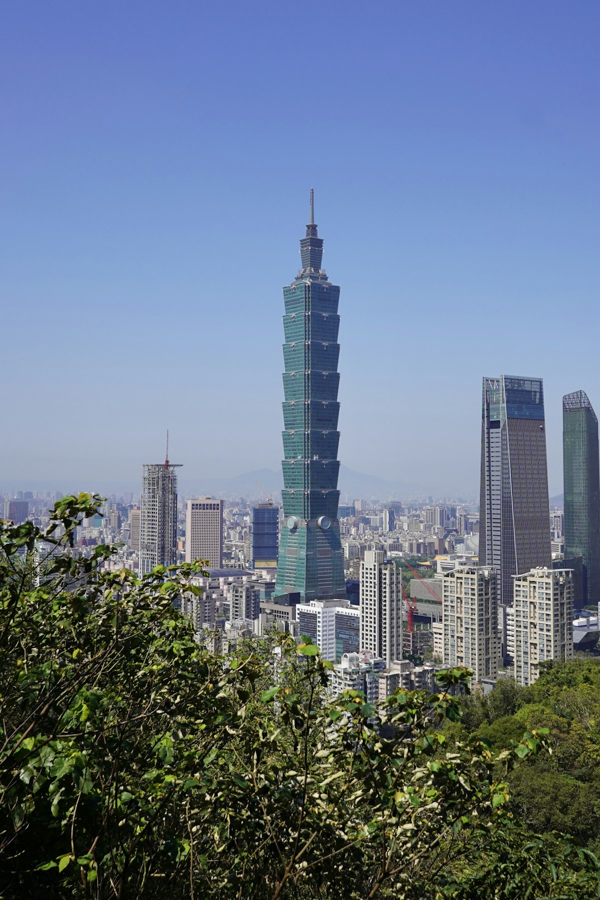 Taipei 101 towering over the city skyline